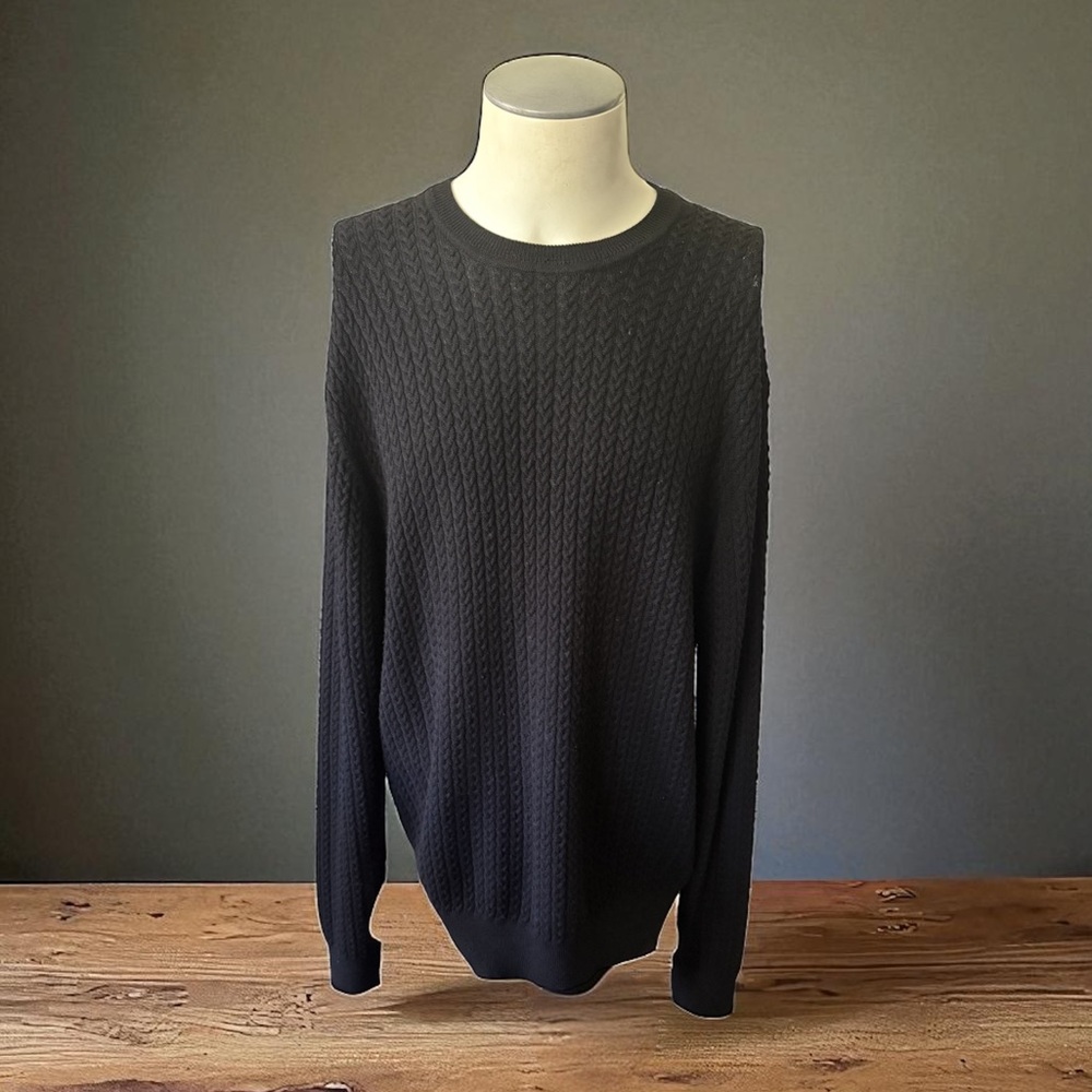 Bobby Jones Classic Merino Wool Braided Sweater Size XL